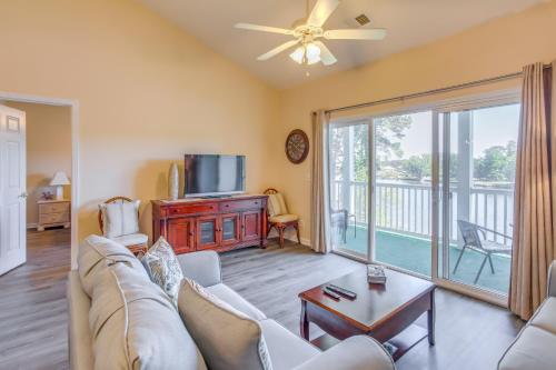 Myrtle Beach Condo with Community Pool and Water Views