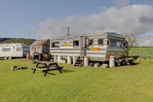 2 x Double Bed Glamping Wagon at Dalby Forest