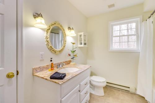 Large Deck and Fire Pit Secluded Pocono Lake Home