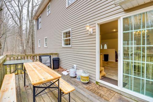 Large Deck and Fire Pit Secluded Pocono Lake Home