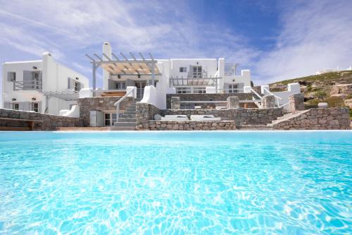 MYKONOS-ORNOS -VILAS ANGEL ALICE DEMI -POOL HOLIDAYS with VIEW