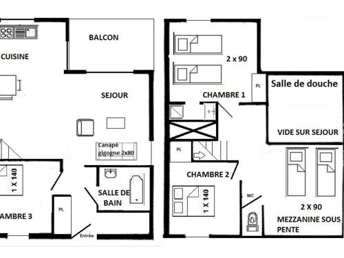 Appartement Villard-sur-Doron, 4 pièces, 10 personnes - FR-1-594-198