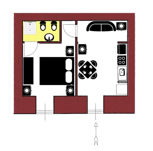 1 queen bed, 1 sofa bed