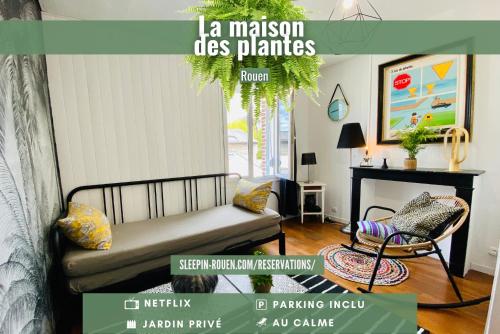 La Maison des Plantes, charmante, atypique et cosy pour 4 personnes avec parking et jardin