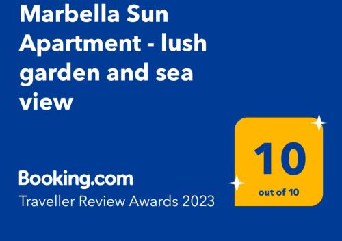 Marbella Sun Apartment - lush garden and sea view