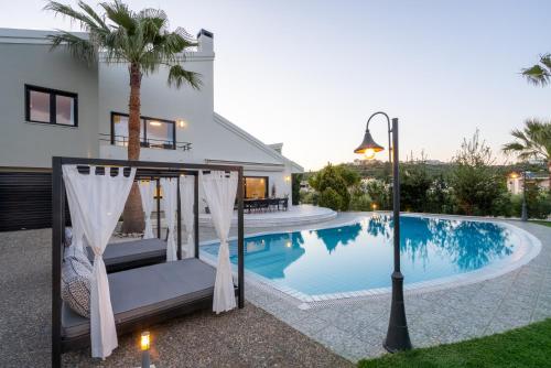 Gregory's luxury villa in Chania-70m2 pool-2000m2 garden and plot