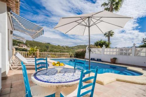 ระเบียง/ชานเรือน, Villa Viola Sea View Pool in กัปซาเดส