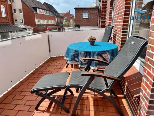 ระเบียง/ชานเรือน, Haus Petra 131 - Ferienwohnung 1 in จูอิส์ท