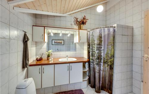 Koupelna, Three-Bedroom Holiday Home In Hurup Thy in Sindrup