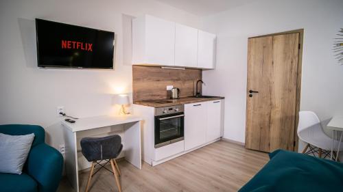 廚房, Boutique Apartments Old Town in 捷克布傑約維采1
