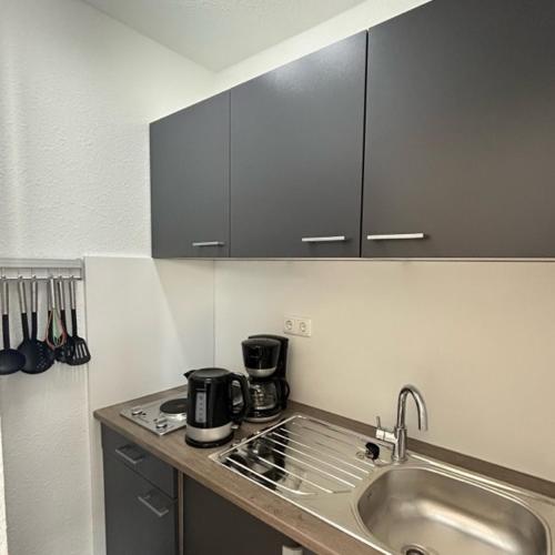 Konyha, Ferienpark Buntspecht Apartment B in Pruchten