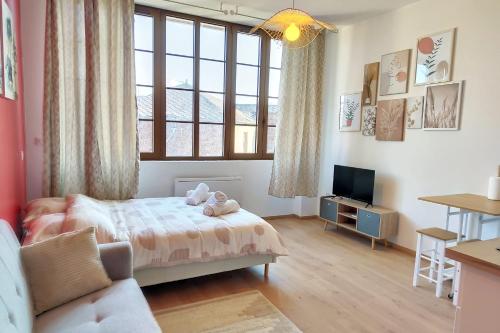 Studio cosy centre ville 2pers wifi - Location saisonnière - Saint-Quentin