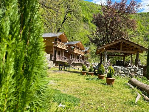 Cottages in mountains