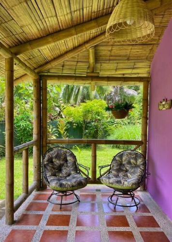 Casa Lavanda in tropical jungle garden in Puerto Manzanillo