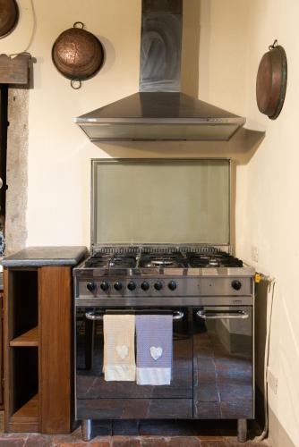 Konyha, GuestHost - Sillicagnana Castle Villa with Swimming Pool! in San Romano In Garfagnana
