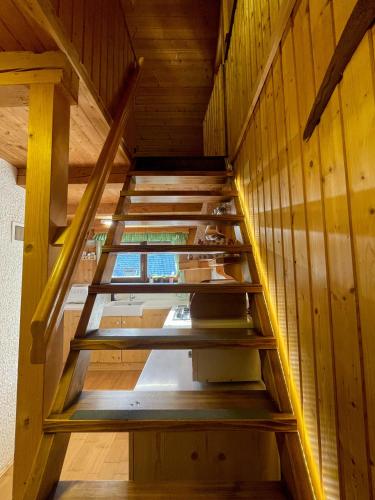Dwarfs cabin overlooking Julian Alps near Bled in Planina pod Golico