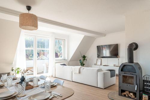 Premium Apartment - Ausblick - Kamin - Balkon - Smart TV - Kaffeevollautomat in Wernigerode, Deutschland