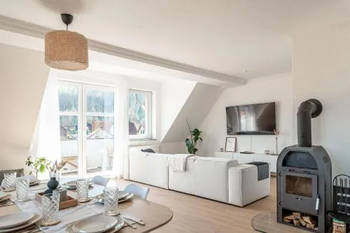 Premium Apartment - Ausblick - Kamin - Balkon - Smart TV - Kaffeevollautomat in Wernigerode, Deutschland