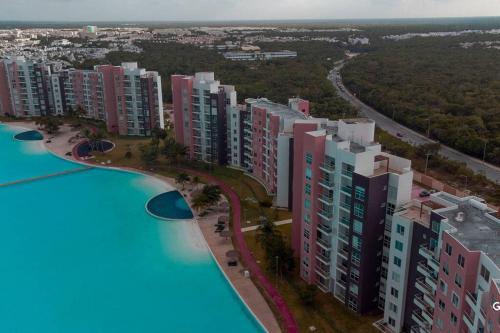 Departamento Moderno con Vista a la Laguna en Dream Lagoons, Cancún (fotografie 3)