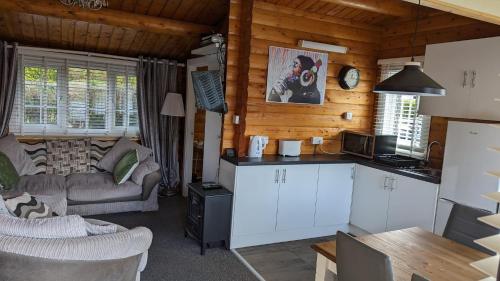 virtuve, Snowdonia Log cabin in Trawsfynydd