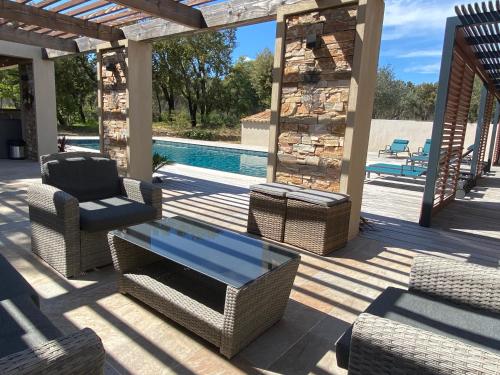 Magnifique villa avec piscine au coeur des vignes in โคโกลิน