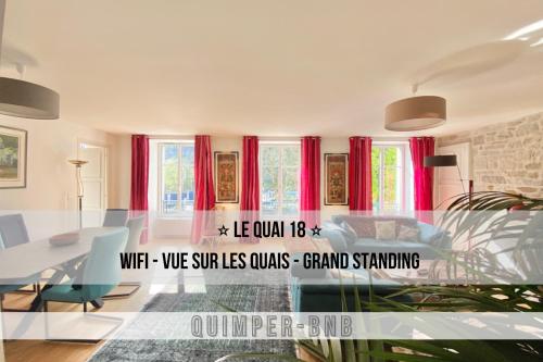 LE QUAI 18 - Luxe - Plein Centre - Vue dur les quais - Wifi - Parking - Location saisonnière - Quimper