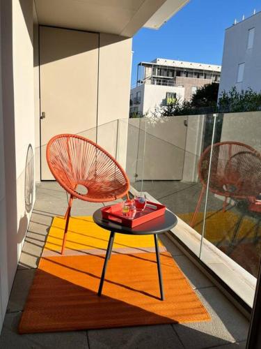 陽台/露台, Superbe Appart 2P pour 4 pers à 5 min TGV RER Orly (Superbe Appart 2P pour 4 pers a 5 min TGV RER Orly) in 馬西
