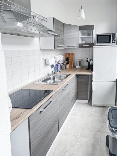 Zentrum, 4Personen, privater Parkplatz, WiFi, modern, ruhig, Chemnitz (Saská Kamenice) (fotografie 7)