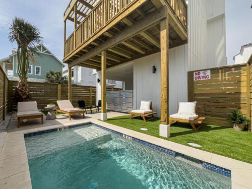 Dorado Dunes #E Newly Built Gorgeous Beach Home , Heated Private Pool, Golf Cart Entire Stay
