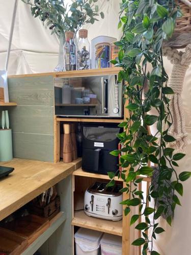 Beautiful Olive Pod Geo Dome House with Hot Tub in East Horsley