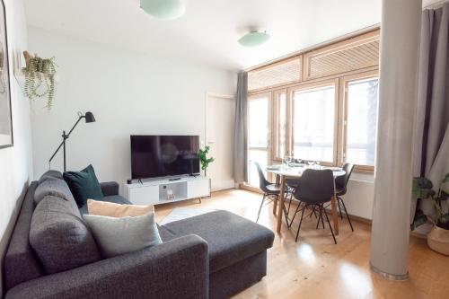 2ndhomes Stylish 1BR home with Balcony and Sauna in Kamppi Center