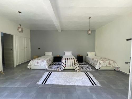 4 twin beds