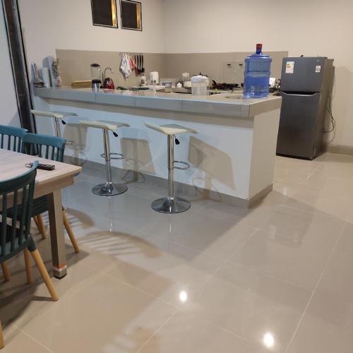 مطبخ, Tumbes Zorritos Bocapan Casa con piscina 3 dormitorios in Bocapán