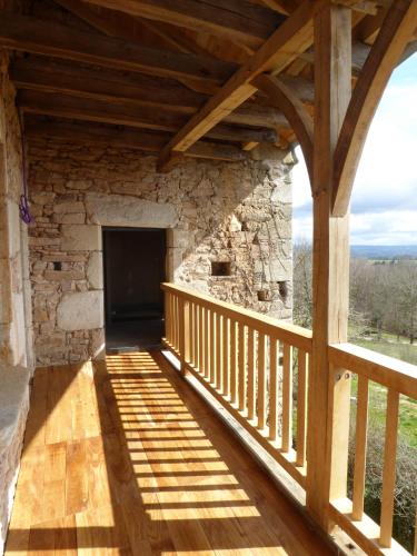 Μπαλκόνι/βεράντα, Grande maison de caractère en pierres -superbe vue (Grande maison de caractere en pierres -superbe vue) in Laguiole