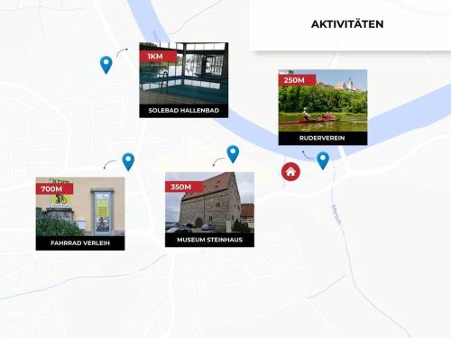 酒店活動, Charmante Wohnung am Neckar in 巴特溫普芬