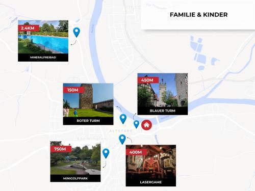 酒店活動, Charmante Wohnung am Neckar in 巴特溫普芬