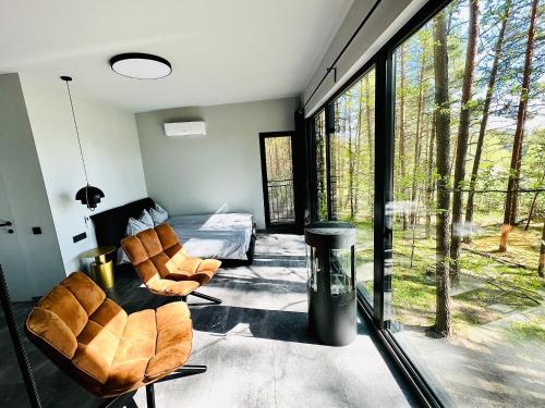 Premium Forest Bungalow with Ofuro Tub in Moletai