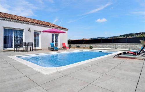 Beautiful Home In Vallon Pont Darc With Outdoor Swimming Pool And 3 Bedrooms