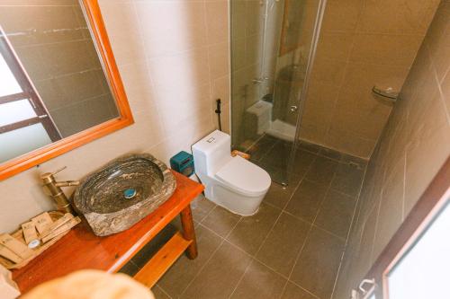 Koupelna, Dům (27 m²), pokoje: 1, vlastní koupelny: 1, destinace: Bac ha (Bac Ha Lodge Retreat) in Bac Ha (Lao Cai)
