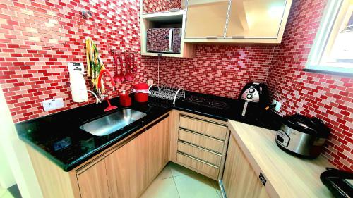 ห้องครัว, Praia do Tombo - Guarujá - Pé na areia (Praia do Tombo - Guaruja - Pe na areia) in หาดตอมโบ