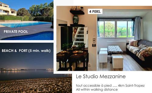 Studio mezzanine entier à 5min de la plage et de St tropez - Location saisonnière - Cogolin