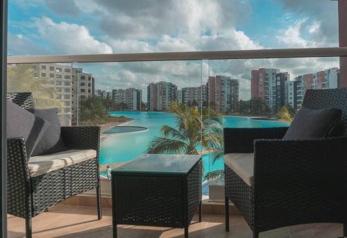 DR02 Departamento Moderno con Vista a la Laguna en Dream Lagoons, Cancún