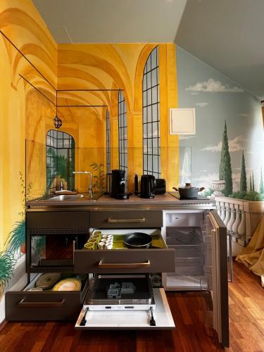 Küche, PARK VILLA zentral am Mittelrhein Zimmer&Apartments Self check in Aparthotel in Boppard