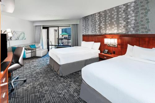 Large Queen Room with Two Queen Beds and Sofa Bed
