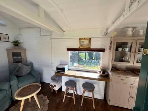 Shepherds Hut in enclosed field