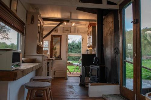 Shepherds Hut in enclosed field