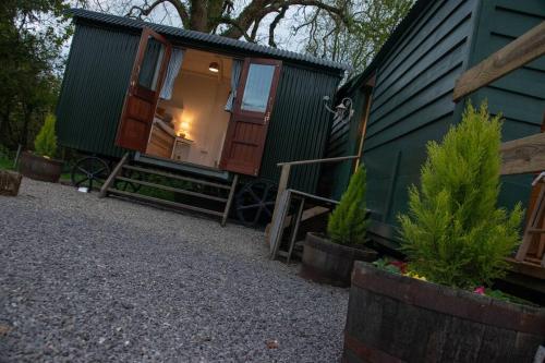 Shepherds Hut in enclosed field