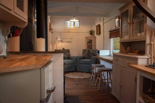 Shepherds Hut in enclosed field