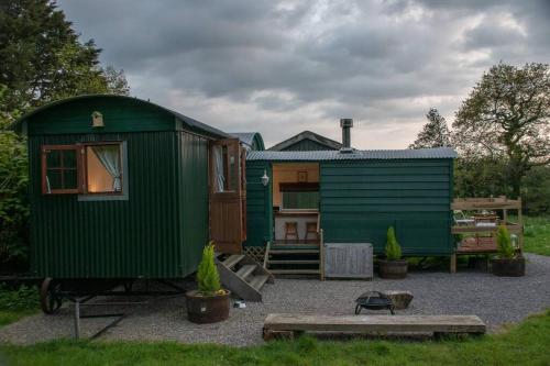 Shepherds Hut in enclosed field