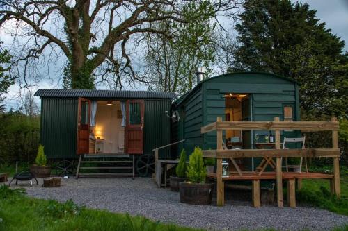 Shepherds Hut in enclosed field